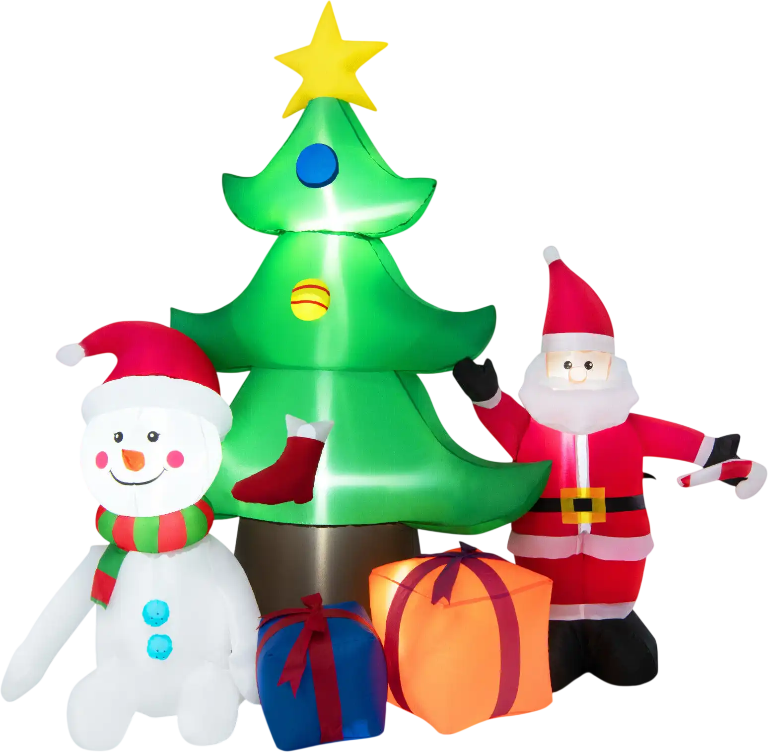 Costway 7.2' Inflatable Lighted Christmas Tree with Santa Claus 47219653 New