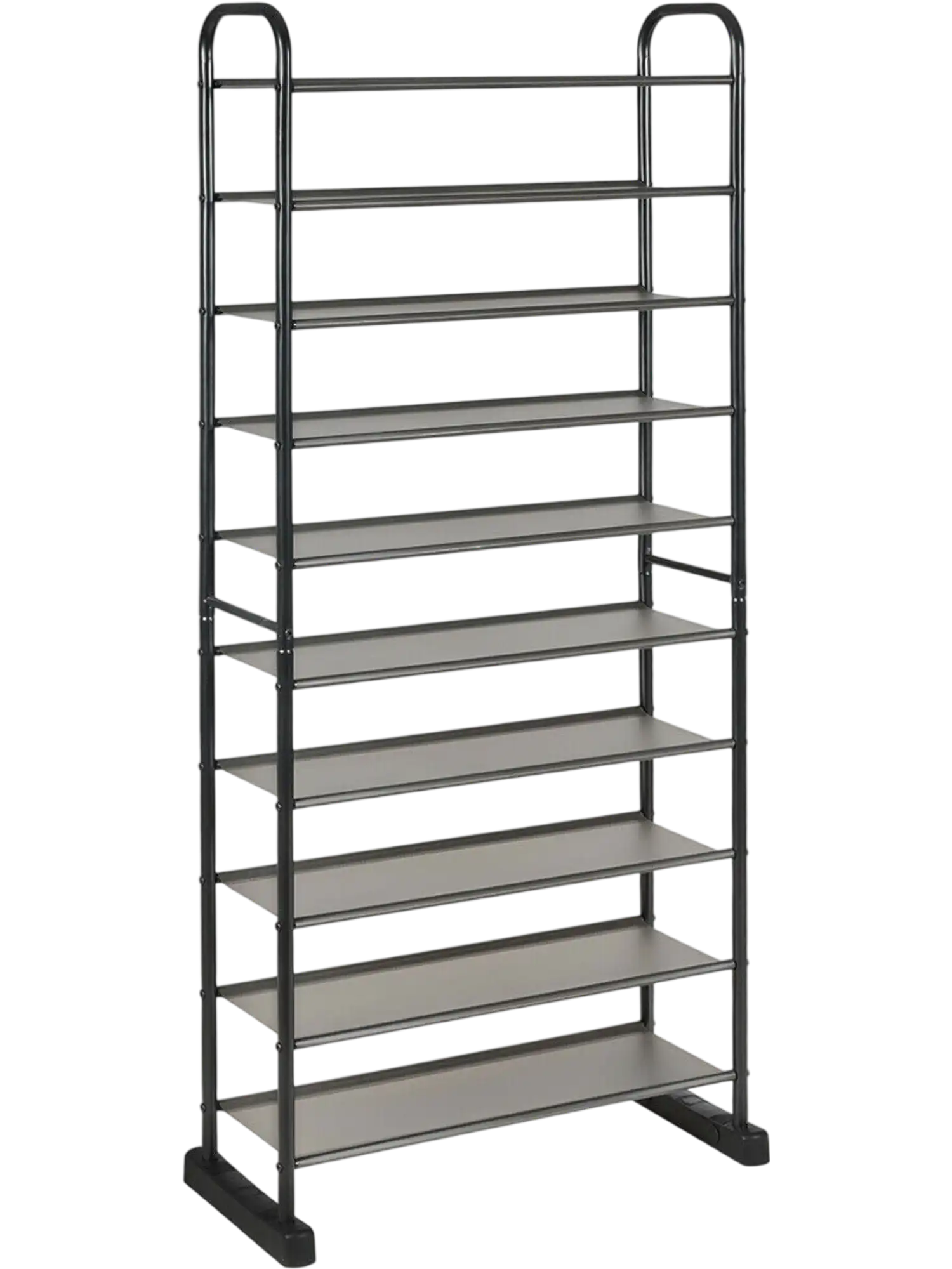 Costway 10-Tier Free-Standing Metal Frame Shoe Rack 13542896 New