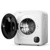 Portable 1700W electric dryer with stainless steel tub, viewing window, and easy-to-use control panel for efficient.