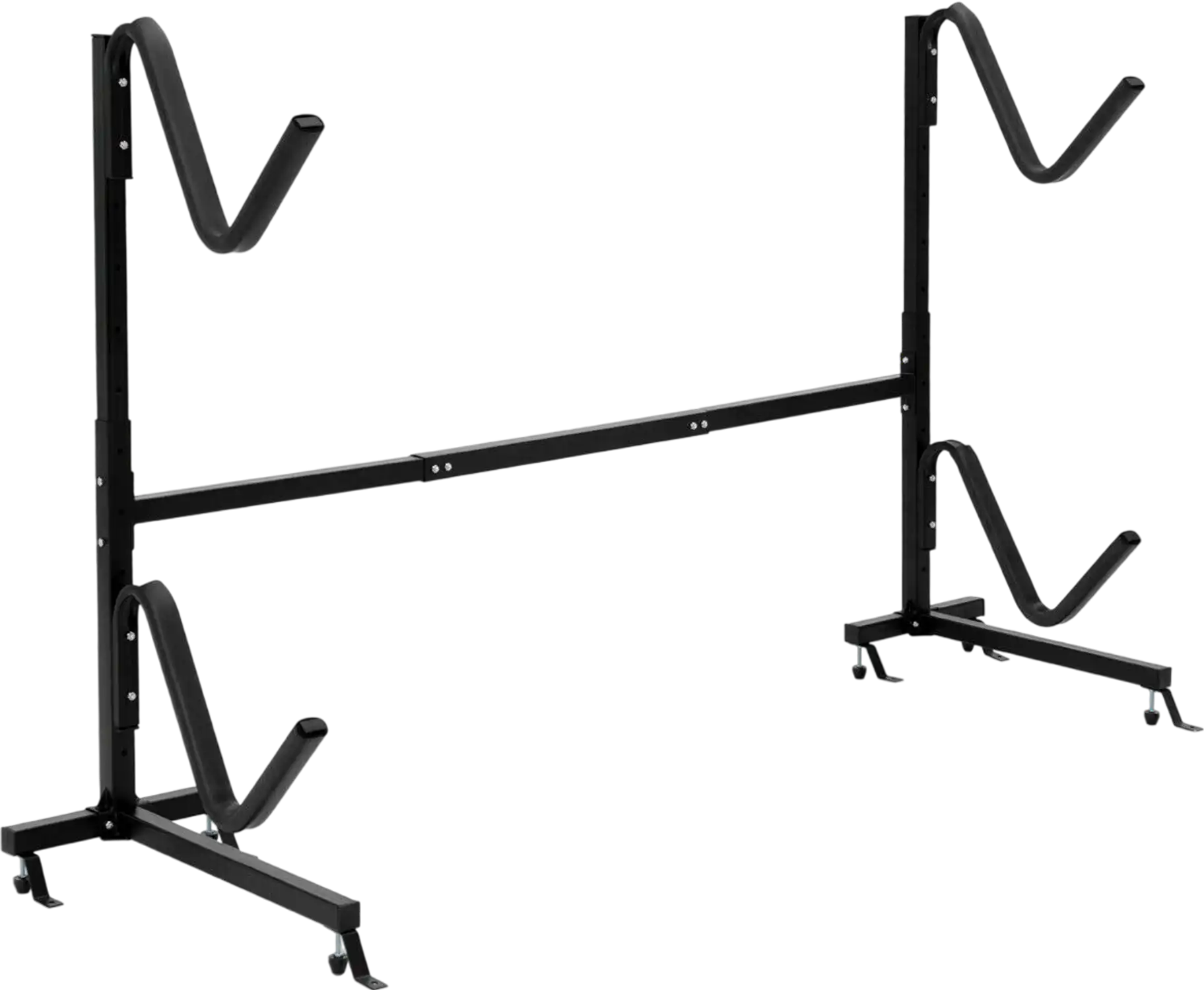 Costway Freestanding Height Adjustable Dual Kayak Storage Rack 76195238 New