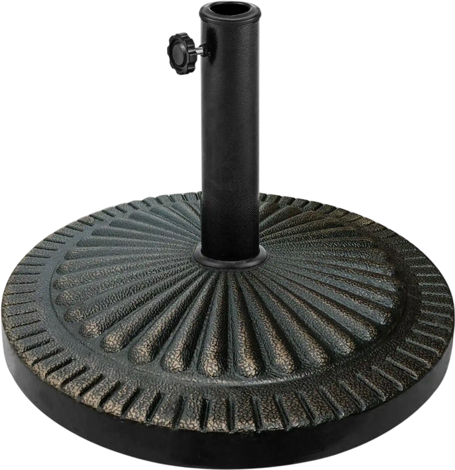 Costway Heavy-Duty Outdoor Market Umbrella Base Bronze 31.5 lbs 52437091 New