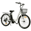 Ecotric Peacedove E-Bike 36V 10AH 350W 15-18 MPH 26" City Bike with Basket and Rear Rack Matte Black New