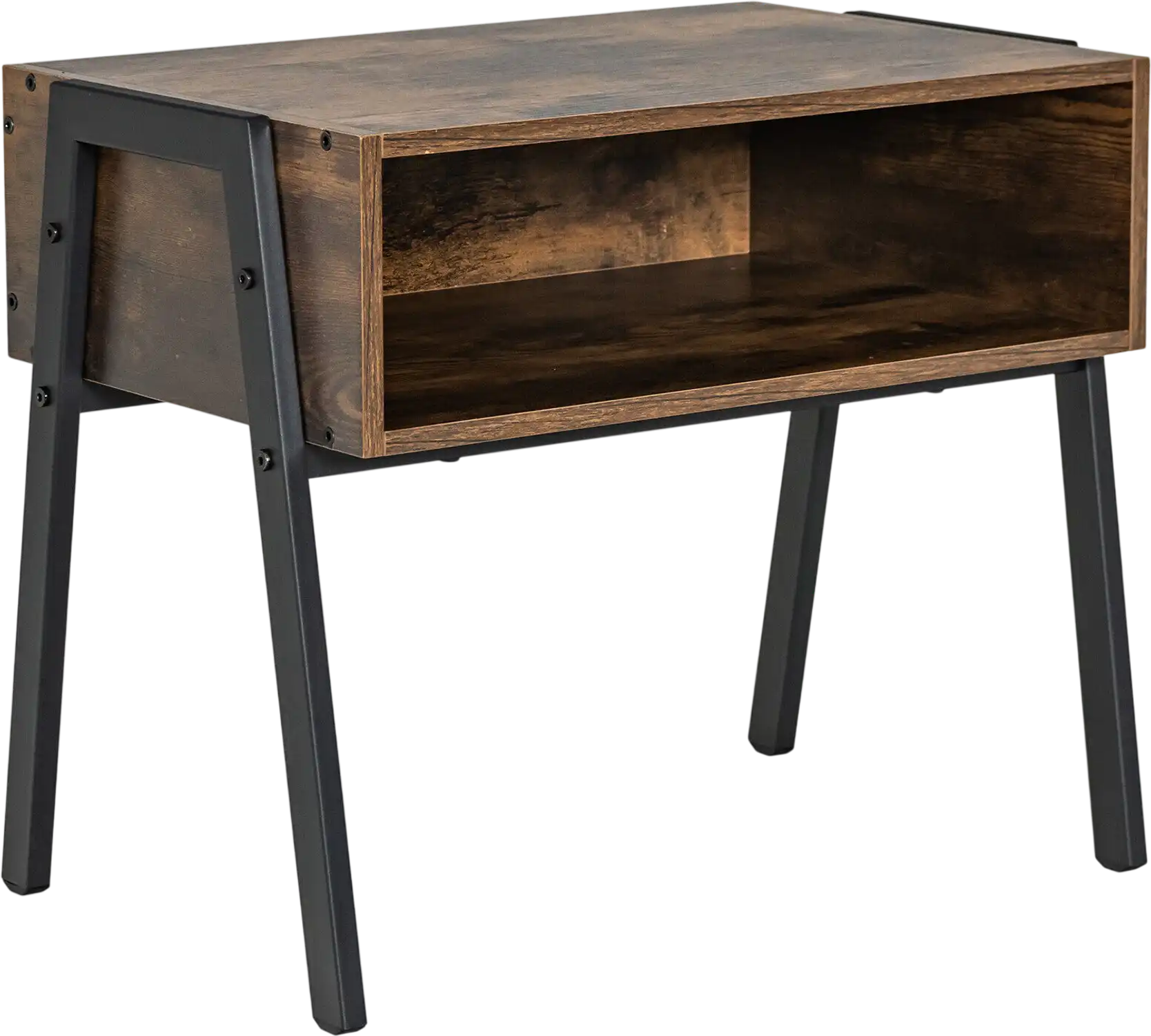 Costway Stackable Nightstand Accent Side Table w/ Metal Frame 42916078 New