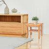 Bamboo shower chair bench with storage shelf, featuring a smooth finish and sturdy design, ideal for bathroom use.