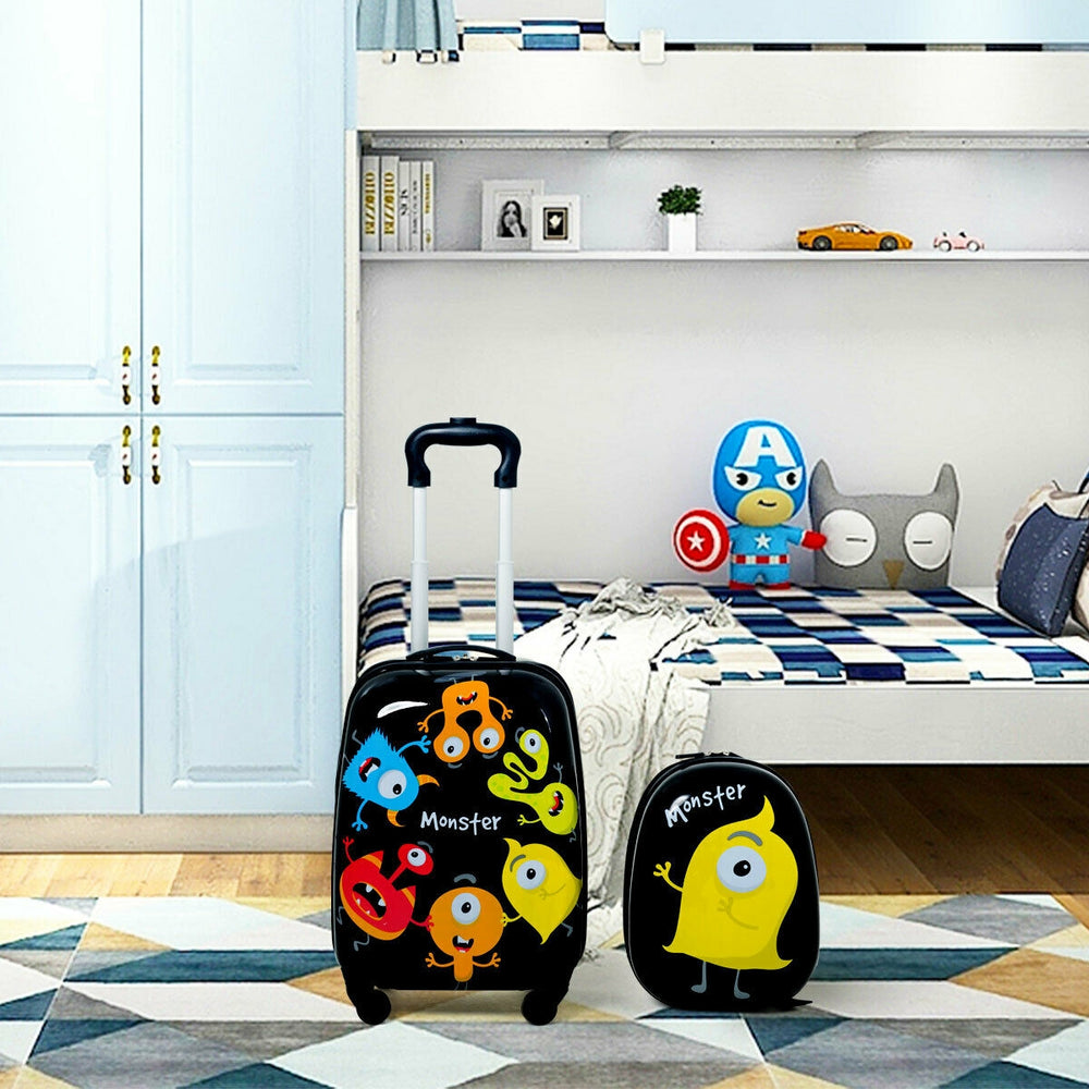 2 Pieces Kids Luggage Set 12 Inch Backpack and 16 Inch Rolling Suitcase - Gallery View 1 of 11