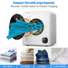 Portable 1700W electric dryer with stainless steel tub, large 3.22 cu ft capacity, ideal for family laundry needs.