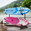 Freestanding kayak storage rack with adjustable height, holding 2 kayaks, made of heavy-duty steel for indoor or.