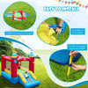 Kids inflatable bounce castle made of durable 420D oxford cloth with mesh walls, slide, and safety handrails for.