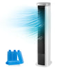 3-in-1 portable evaporative air cooler in white with remote control, 4 fan speeds, and 60° oscillation for efficient.