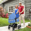 Folding Aluminum Baby Stroller Baby Jogger with Diaper Bag-Blue - Gallery View 1 of 11
