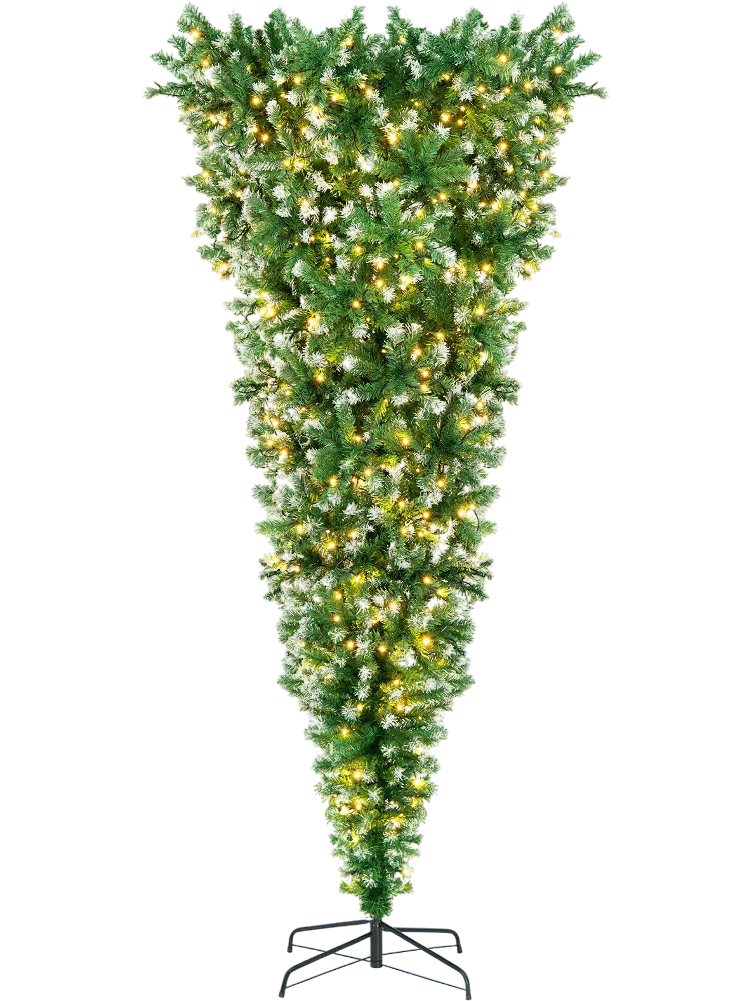 Costway 7.5' Pre-Lit Snowy Upside Down Christmas Tree 1100 Tips 40896153 New