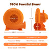 380W air blower with 25ft wire and GFCI plug, designed for inflatables, featuring a strong airflow and quiet operation.