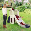 6-In-1 Large Slide for Kids Toddler Climber Slide Playset with Basketball Hoop-Blue - Gallery View 1 of 11