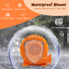 550W waterproof air blower with a strong motor and 25ft GFCI cable, ideal for inflatables in wet conditions.