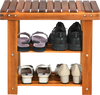 3-Tier Wood Shoe Rack 19' Shoe Bench Boots Organizer