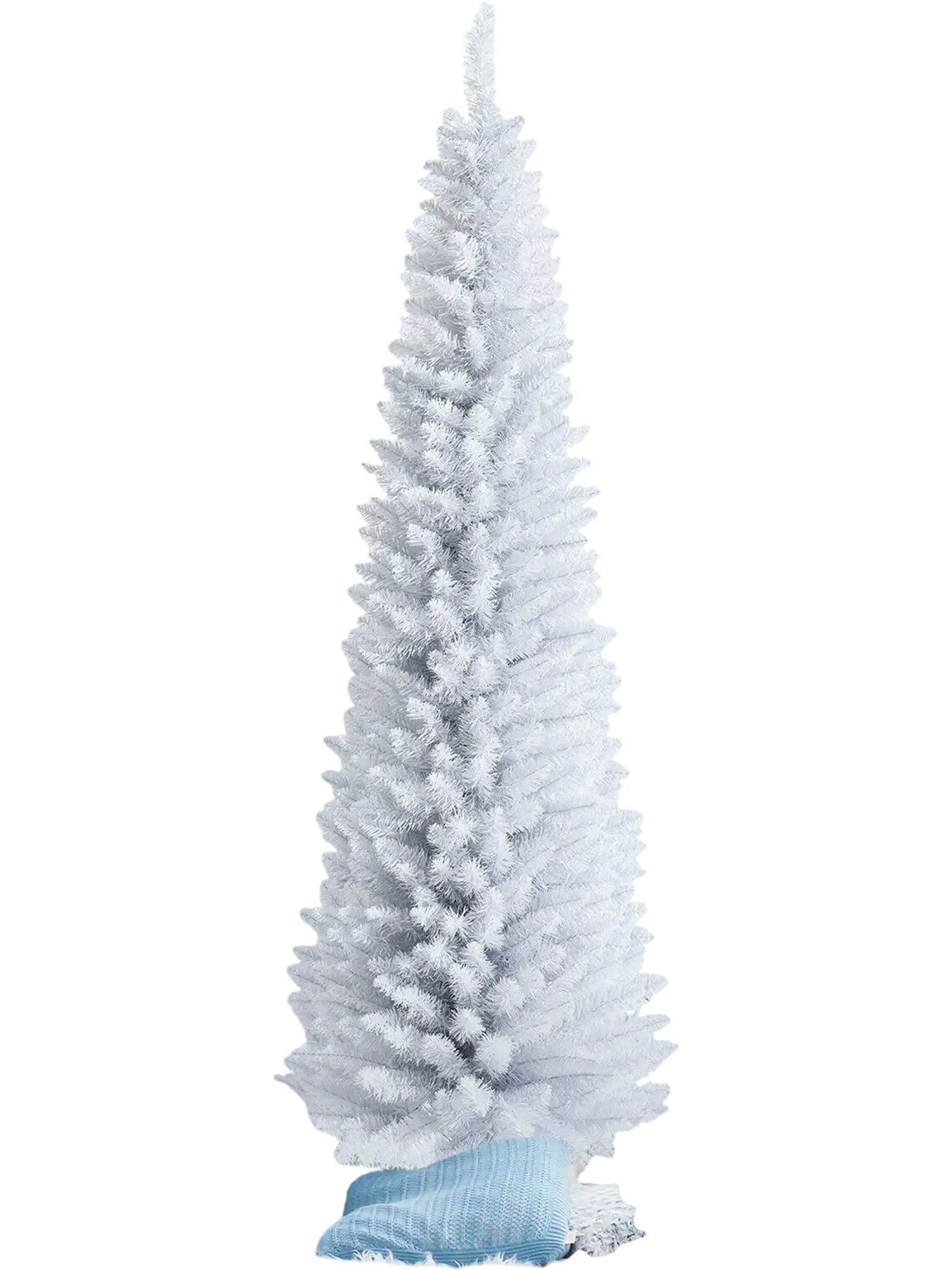 Costway 7' Unlit Artificial Slim Pencil Christmas Tree with Metal Stand 78914236 New