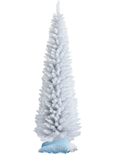 Costway 7' Unlit Artificial Slim Pencil Christmas Tree with Metal Stand 78914236 New
