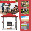 Outdoor barbecue grill gazebo with double roof, 360-degree ventilation, and durable polyester canopy for outdoor events.