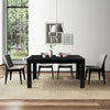 63 Inch Rectangular Modern Dining Kitchen Table for 6 People-Black - Gallery View 1 of 12