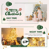 4.5 feet pre-lit snow flocked Christmas tree with 150 warm white LED lights, ideal for festive home decoration.