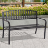 50-inch patio garden bench with solid steel frame and ergonomic design, ideal for outdoor relaxation in any setting.