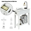 Compact white end table showcasing a spacious top for display and a lower shelf for additional storage in any interior.