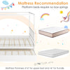 Full size white canopy bed with trundle, solid wood frame, designed for kids, no box spring required, 79.5" x 57" x 72".