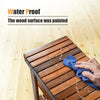 Close-up of the acacia wood surface of a 3-tier shoe organizer, showcasing its waterproof finish and easy cleaning.