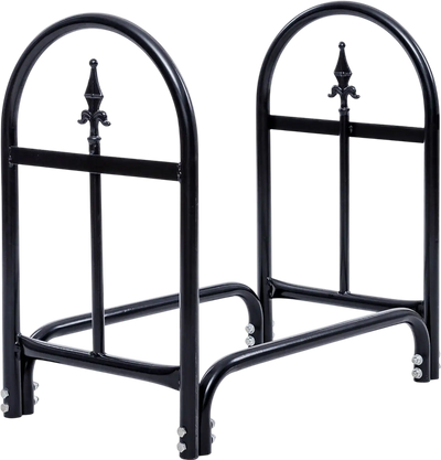 Costway 2' Outdoor Heavy Duty Steel Firewood Rack 91620435 New