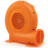 Orange 550W air blower with a wide air vent, designed for inflatables, featuring a 25ft GFCI power cable for safety.