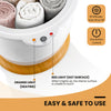 Bathroom towel warmer bucket with fragrance holder, auto shut-off, and one-touch control for easy operation.