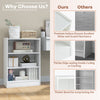 3-tier white bookcase with adjustable shelves and sturdy design, perfect for organizing items in any room.