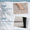 High-density foam cushion detail with smooth zippers for easy cleaning, ideal for the 4-piece patio conversation set.