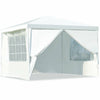 10x10 feet outdoor canopy tent with 4 removable sidewalls, featuring durable waterproof fabric and windowed panels for.