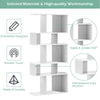 Ladder corner bookshelf with 5 cubes, made of durable MDF, perfect for storage in small spaces or as a room divider.