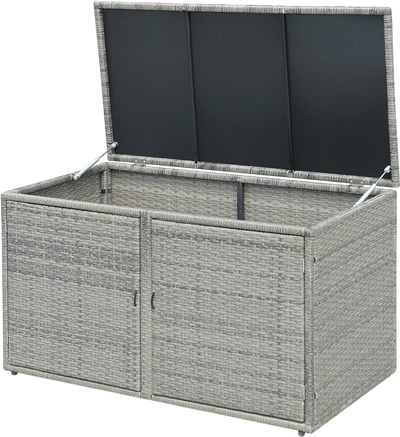 Costway 88 Gallon Garden Patio Rattan Storage Box 98513426 New
