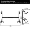 Freestanding height adjustable dual kayak storage rack with removable hooks, heavy-duty steel frame, and 175 lbs.