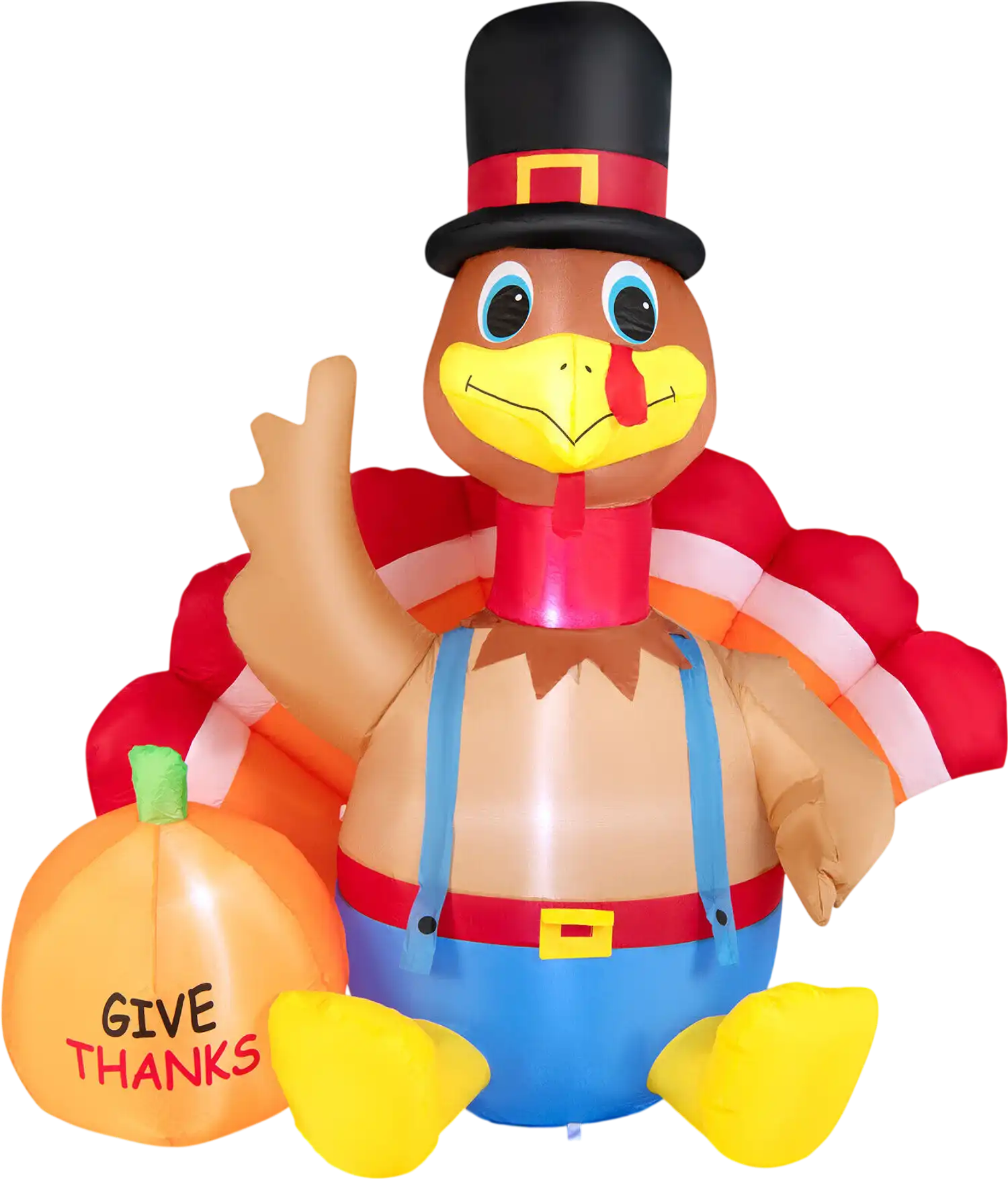 Costway 6' Thanksgiving Inflatable Turkey Pumpkin Harvest Decor w/ Lights 18026345 New