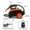 Heavy duty household steam cleaner with rolling caster, safety valve, and 18 accessories for versatile cleaning.