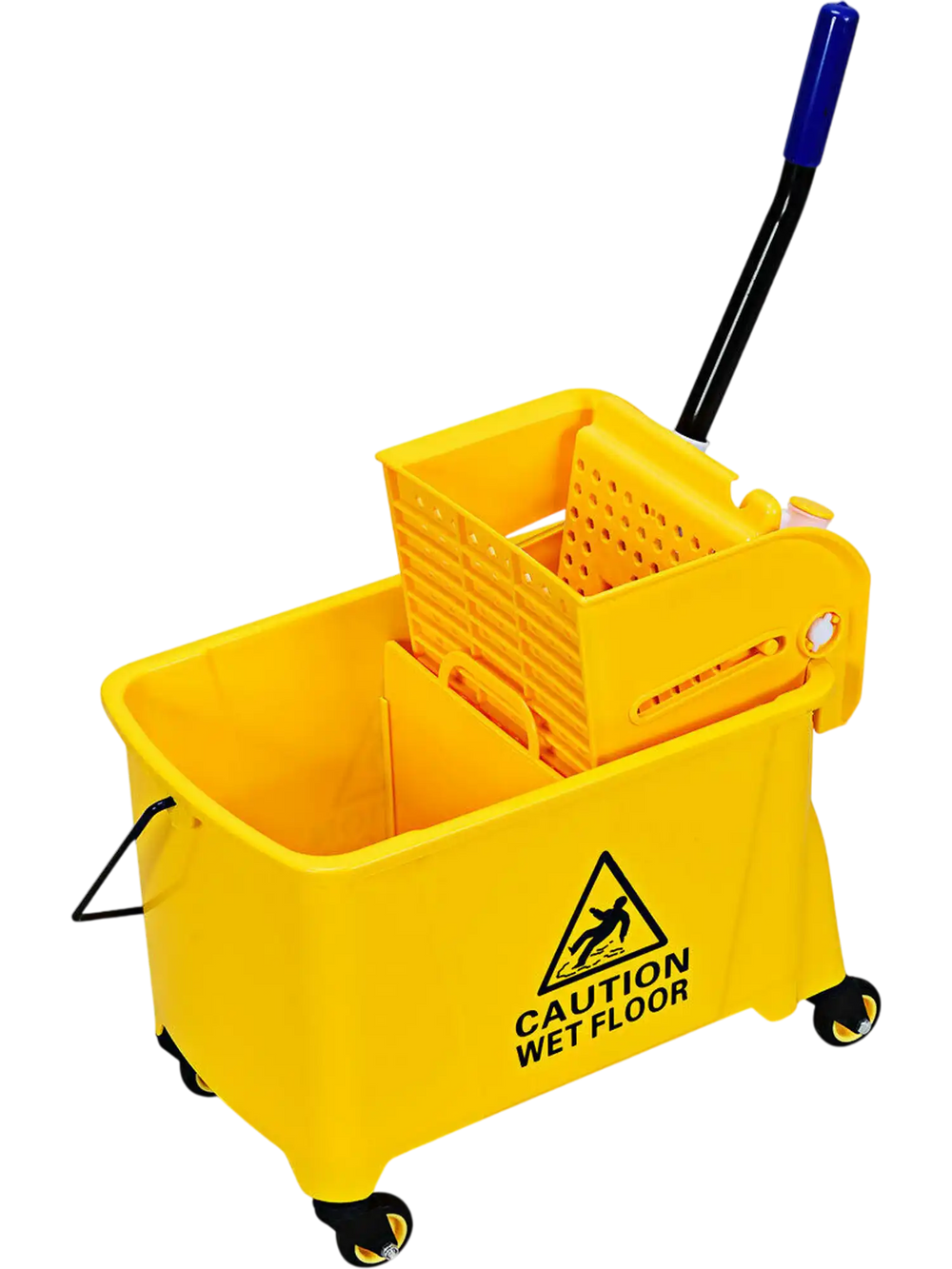 21 Quart Mop Bucket Side Press Wringer on Wheels With Panel