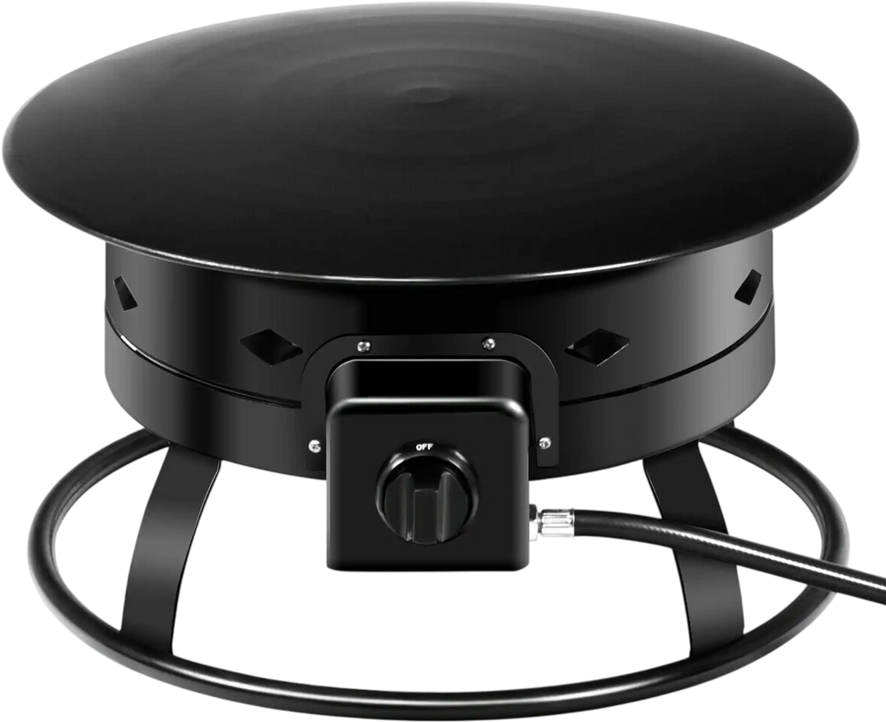 58,000BTU Firebowl Outdoor Portable Propane Gas Fire Pit with Cover and Carry Kit