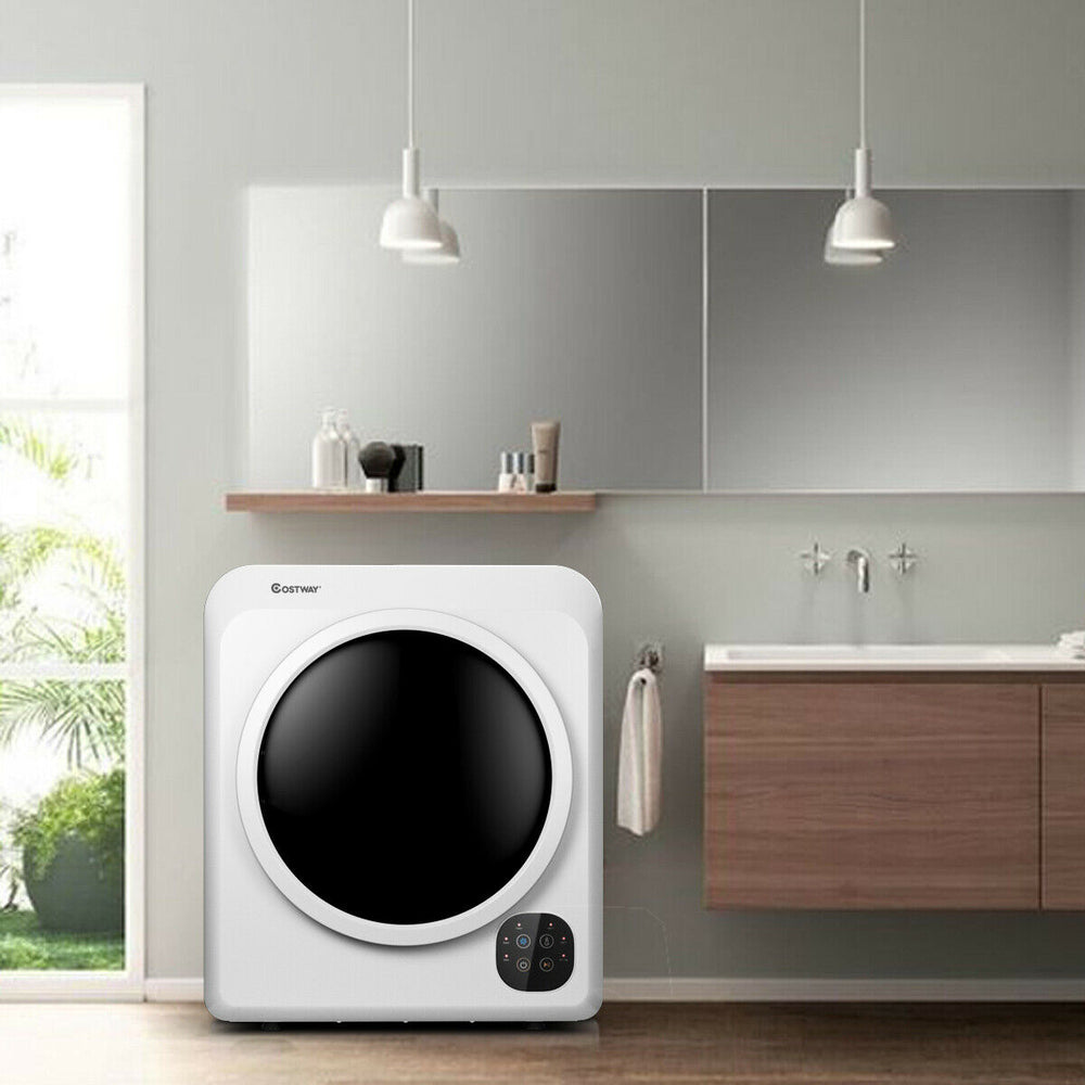 Portable 1700W electric dryer with stainless steel tub, large capacity, wall-mounted design for space-saving in small.