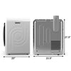 Portable electric dryer with stainless steel tub, 3.22 cu ft capacity, and dimensions 20" x 23.5" x 27.5" for.