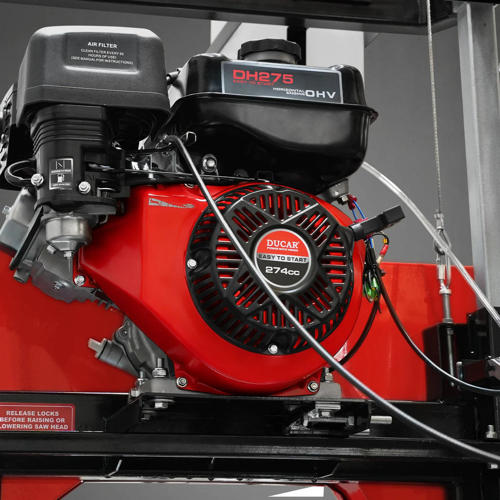 22" Portable Sawmill,  274cc 8.1HP Gasoline Engine,  18" Board Width,  13' Track Length ,  SM-22