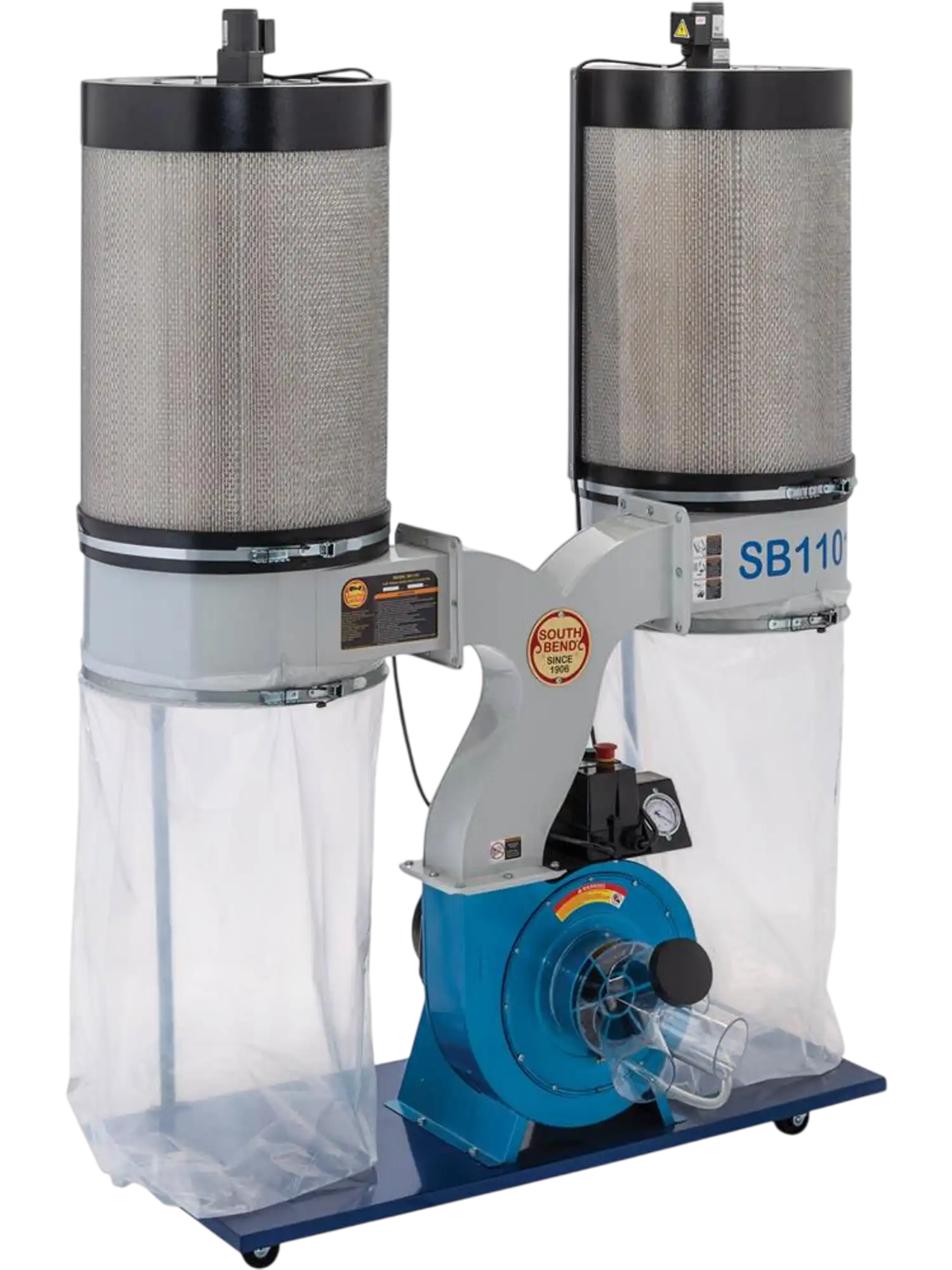 South Bend SB1101 Wood Dust Collector 3 HP Double Canister Dust Collector New