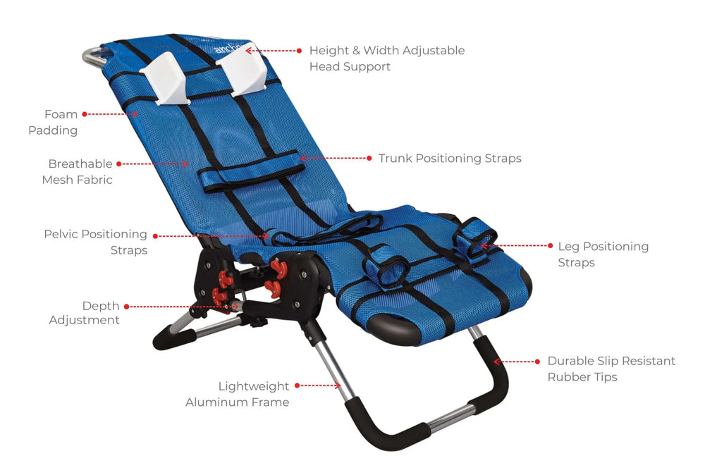 Circle Specialty Anchor Bath Chair for Kids Foldable with Head Support New