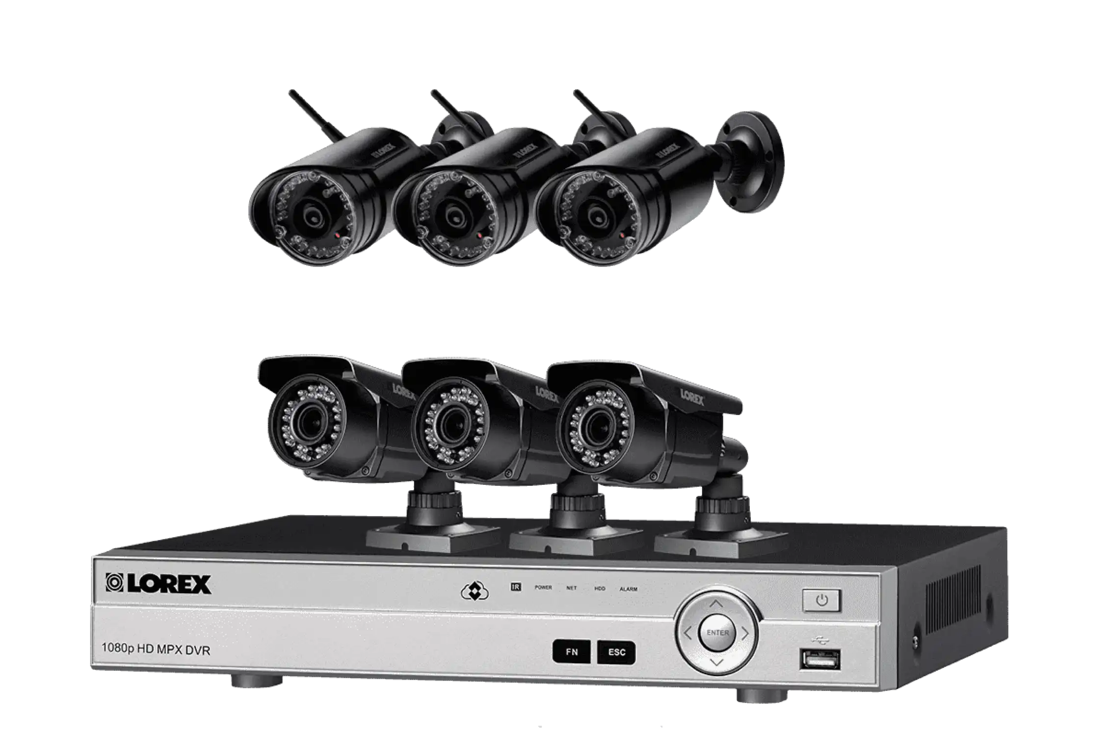 Lorex LW1633VW HD 6 Camera 16 Channel DVR Wireless Indoor/Outdoor Surveillance Security System New
