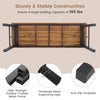 Sturdy outdoor dining table and bench set with acacia wood top, featuring a flexible folding mechanism and anti-slip.