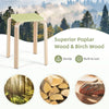 Colorful square stool made of poplar and birch wood, featuring a sturdy design and anti-slip foot pads for stability.