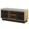 Shoe bench with 6 storage compartments, adjustable shelves, and ventilated slats for versatile shoe organization.
